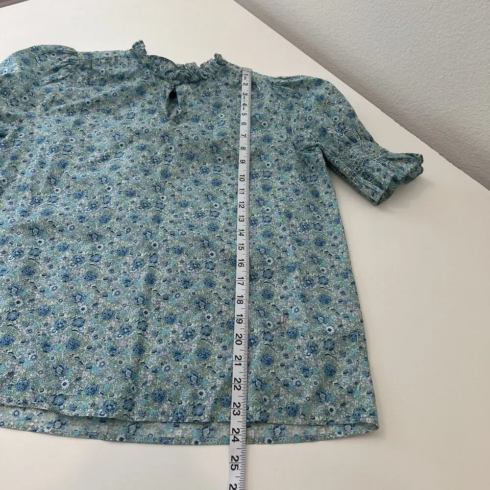 J Crew Liberty Fabric Amelie Floral Puff-sleeve Top S Cottagecore Prairie